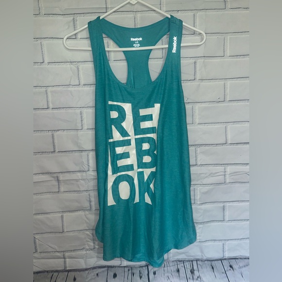 Reebok Blue Sleeveless Relaxed Tank Top - Picture 1 of 4